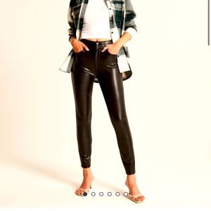 Abercrombie & Fitch black vegan leather pants